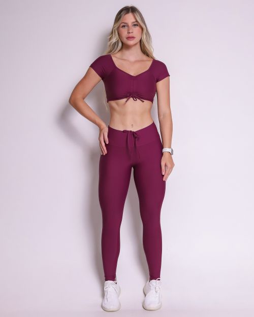 Conjunto Cal�a Legging Empina Light + Top Manguinha