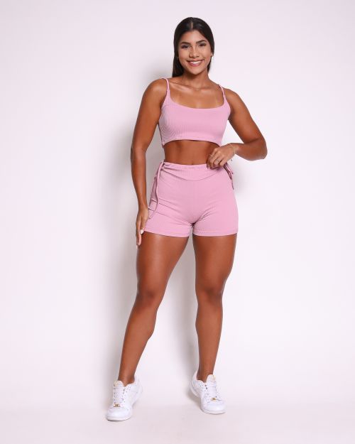 Conjunto Short Empina Ajuste Valência + Top Bruna