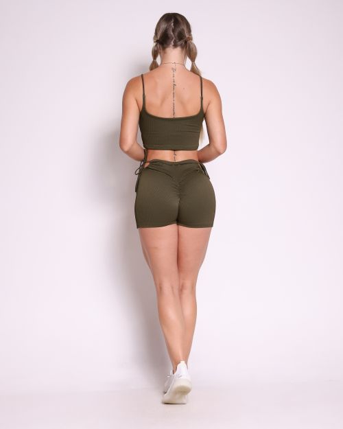 Conjunto Short Empina Ajuste Valência + Top Bruna