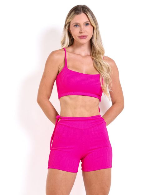 Conjunto Short Empina Ajuste Valência + Top Bruna