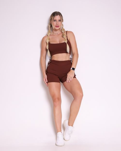 Conjunto Short Empina Ajuste Valência + Top Bruna