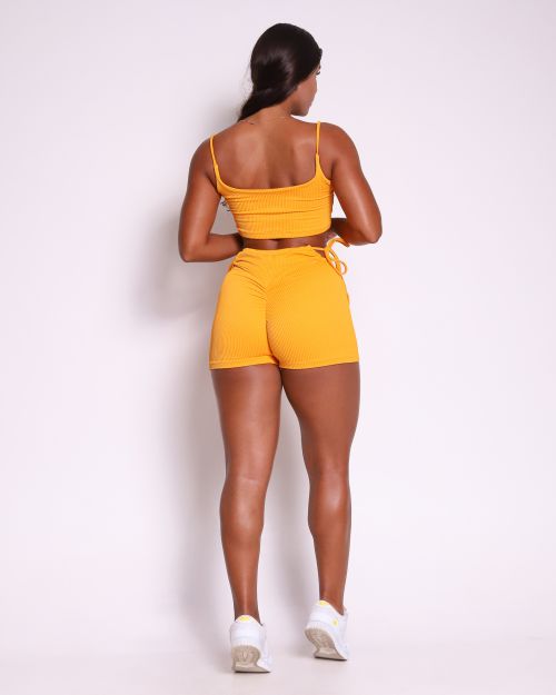 Conjunto Short Empina Ajuste Valência + Top Bruna