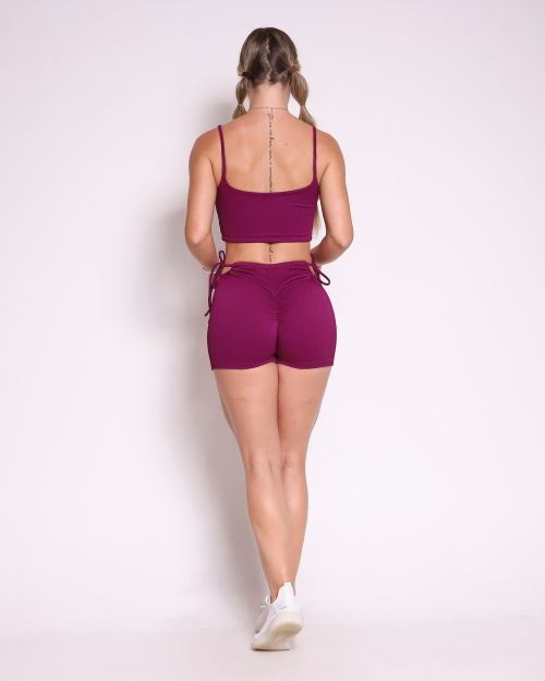 Conjunto Short Empina Ajuste Valência + Top Bruna
