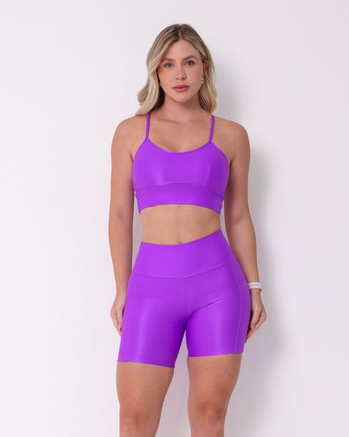 Conjunto Short Bolso Duplo Compressão + Top Kelly