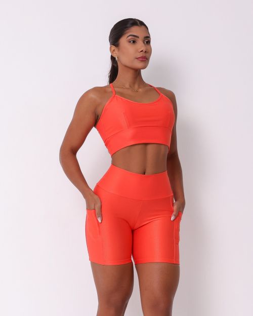 Conjunto Short Bolso Duplo Compressão + Top Kelly