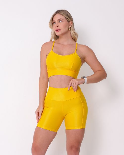 Conjunto Short Bolso Duplo Compressão + Top Kelly