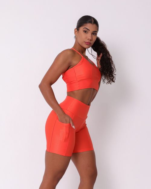 Conjunto Short Bolso Duplo Compressão + Top Kelly