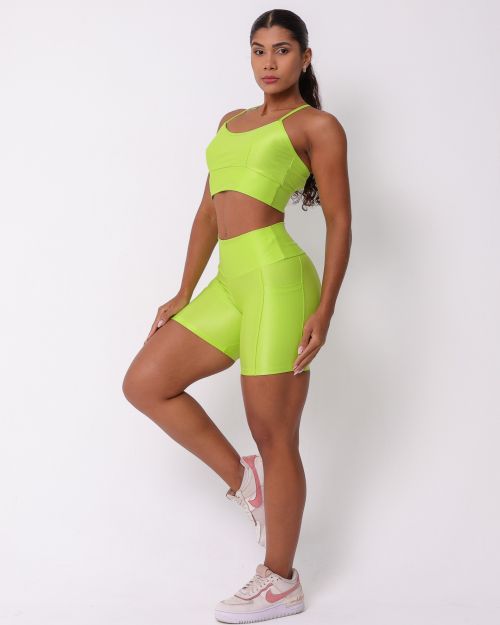 Conjunto Short Bolso Duplo Compressão + Top Kelly