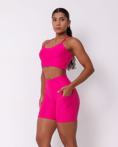Conjunto Short Bolso Duplo Compressão + Top Kelly