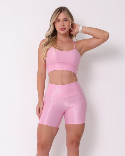 Conjunto Short Bolso Duplo Compressão + Top Kelly