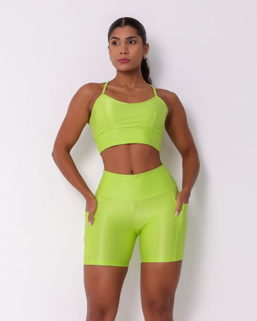 Conjunto Short Bolso Duplo Compressão + Top Kelly