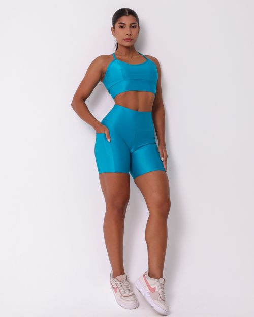 Conjunto Short Bolso Duplo Compressão + Top Kelly