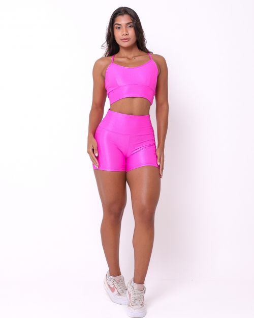 Conjunto Short Bolso Duplo Compressão + Top Kelly