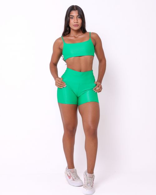 Conjunto Short Bolso Duplo Compressão + Top Ju