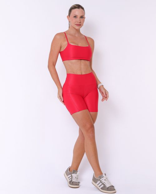Conjunto Short Bolso Duplo Compressão + Top Ju
