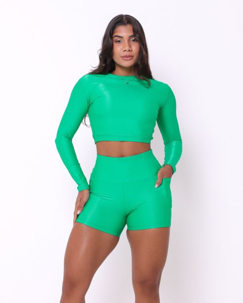 Conjunto Short Bolso Duplo Compressão + Top Maria