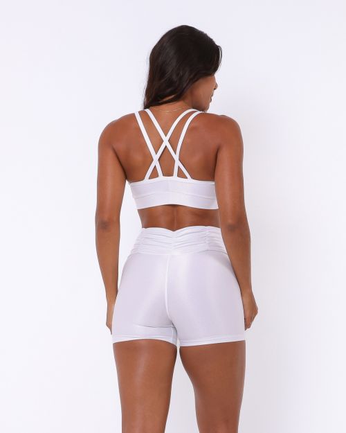 Conjunto Short Básico Cós Franzido Compressão + Top Lu