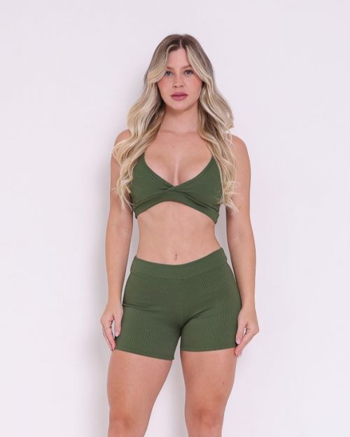 Conjunto Short Básico Cós Fino Valência + Top Vivi