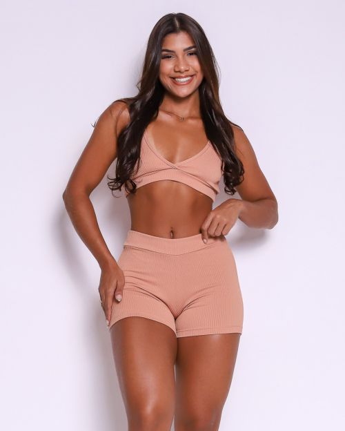 Conjunto Short Básico Cós Fino Valência + Top Vivi