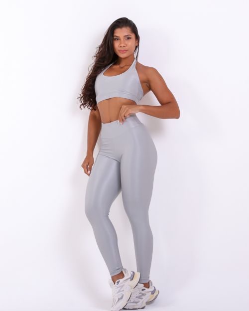 Conjunto Calça Legging Básica Compressão + Top Jhully
