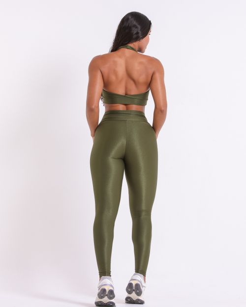 Conjunto Calça Legging Básica Compressão + Top Jhully