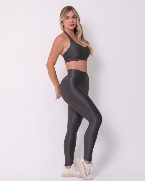Conjunto Calça Legging Básica Compressão + Top Jhully
