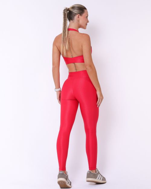 Conjunto Calça Legging Básica Compressão + Top Jhully