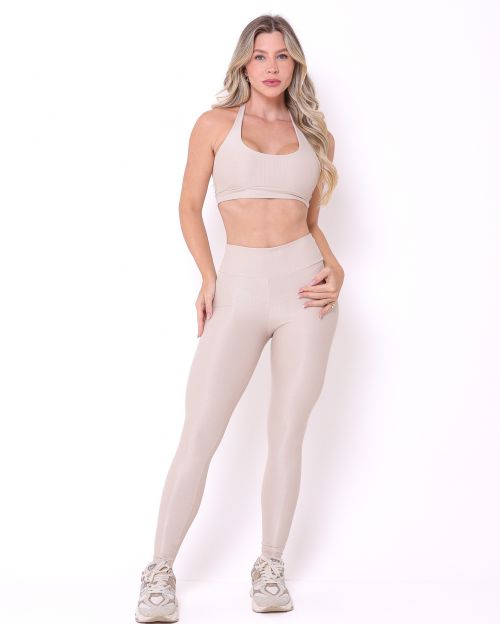 Conjunto Calça Legging Básica Compressão + Top Jhully