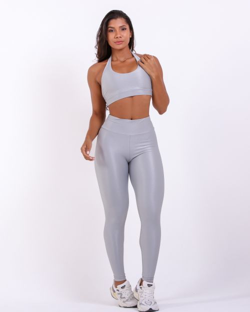 Conjunto Calça Legging Básica Compressão + Top Jhully