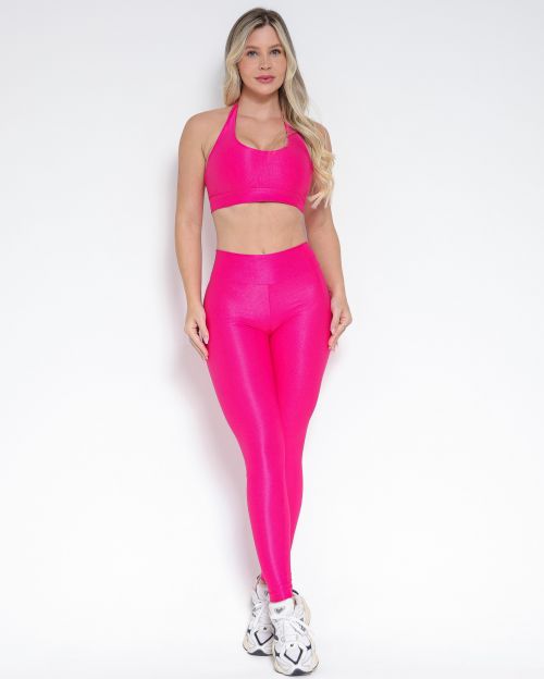Conjunto Calça Legging Básica Compressão + Top Jhully