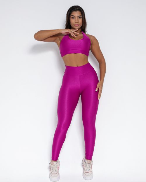 Conjunto Calça Legging Básica Compressão + Top Jhully