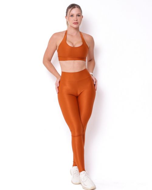 Conjunto Calça Legging Básica Compressão + Top Jhully