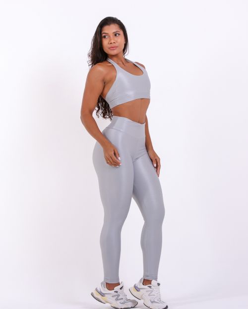 Conjunto Calça Legging Básica Compressão + Top Jhully