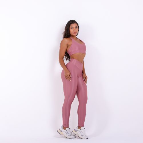 Conjunto Calça Legging Básica Compressão + Top Jhully