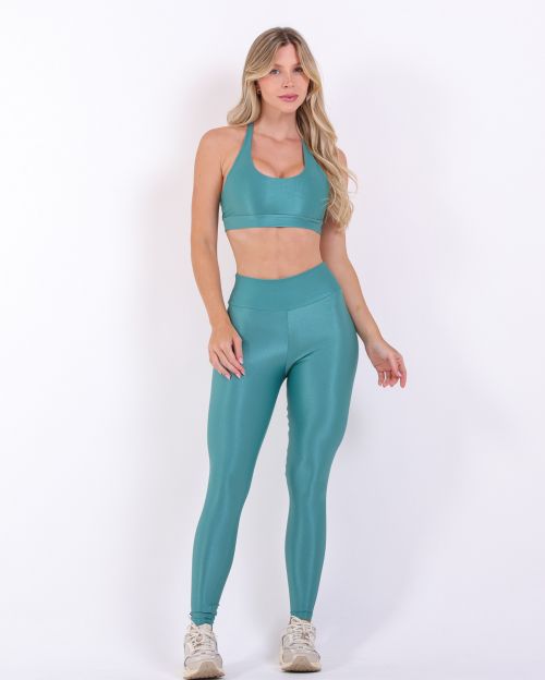 Conjunto Calça Legging Básica Compressão + Top Jhully