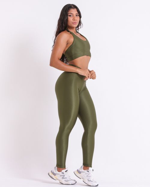 Conjunto Calça Legging Básica Compressão + Top Jhully