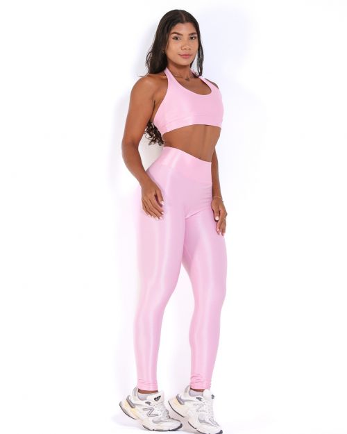 Conjunto Calça Legging Básica Compressão + Top Jhully