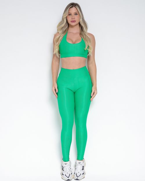 Conjunto Calça Legging Básica Compressão + Top Jhully
