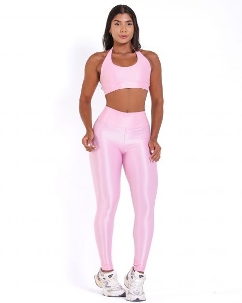 Conjunto Calça Legging Básica Compressão + Top Jhully