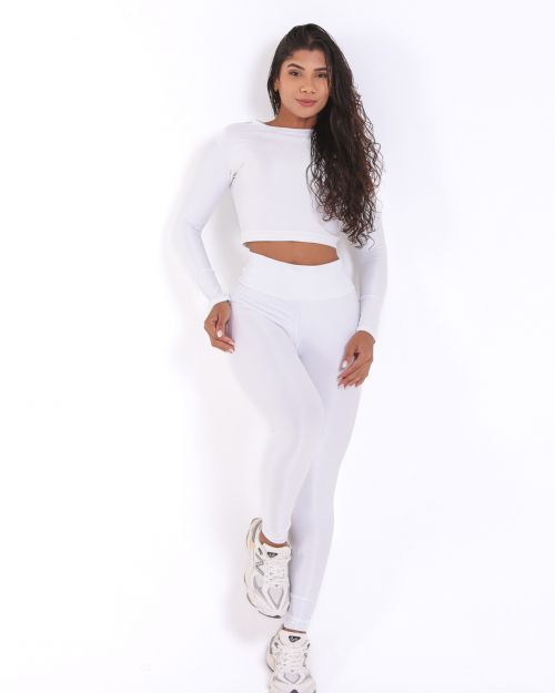 Conjunto Calça Legging Básica Compressão + Top Maria