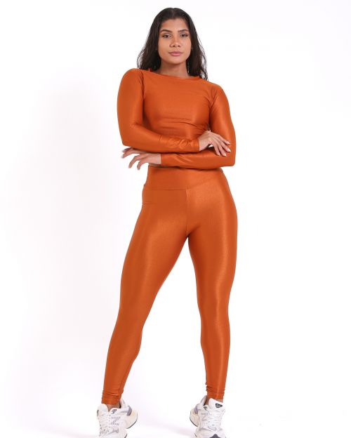 Conjunto Calça Legging Básica Compressão + Top Maria