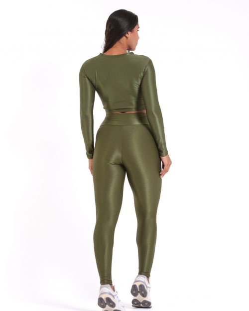 Conjunto Calça Legging Básica Compressão + Top Maria