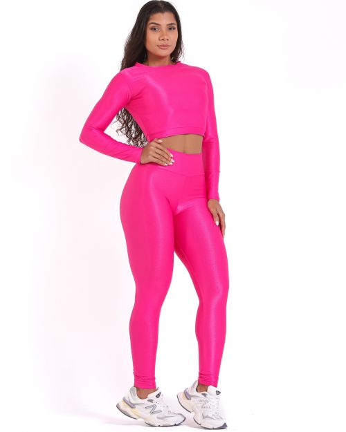 Conjunto Calça Legging Básica Compressão + Top Maria