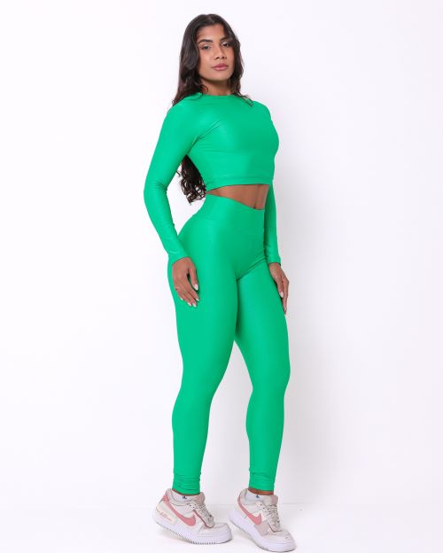 Conjunto Calça Legging Básica Compressão + Top Maria
