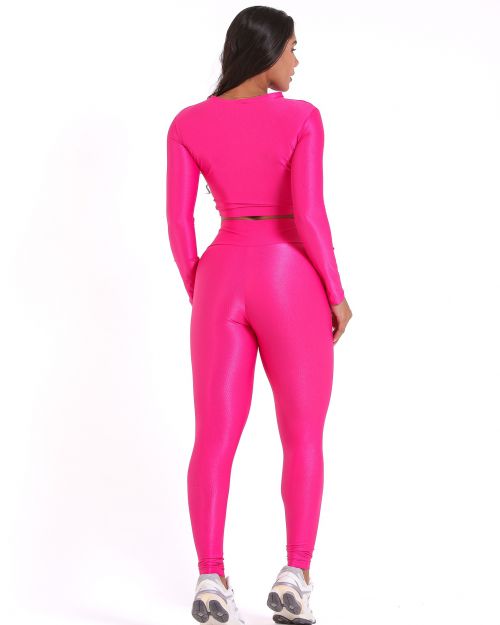 Conjunto Calça Legging Básica Compressão + Top Maria
