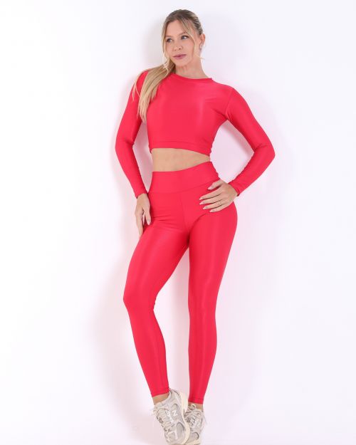 Conjunto Calça Legging Básica Compressão + Top Maria