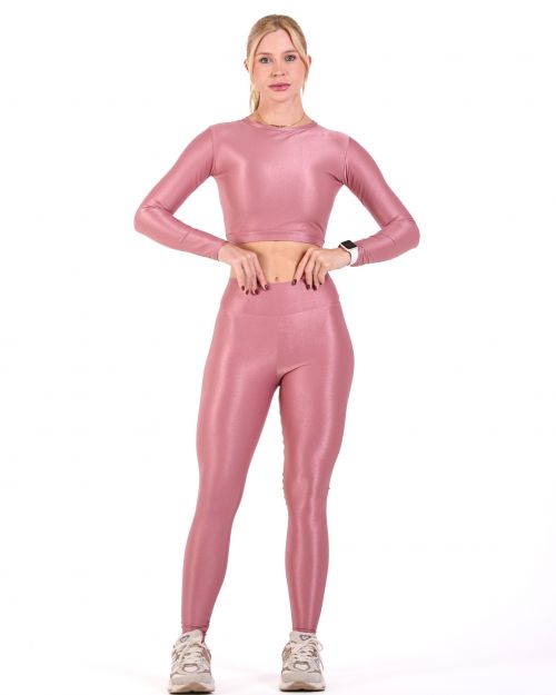 Conjunto Calça Legging Básica Compressão + Top Maria