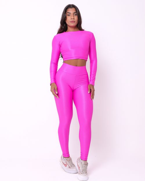 Conjunto Calça Legging Básica Compressão + Top Maria