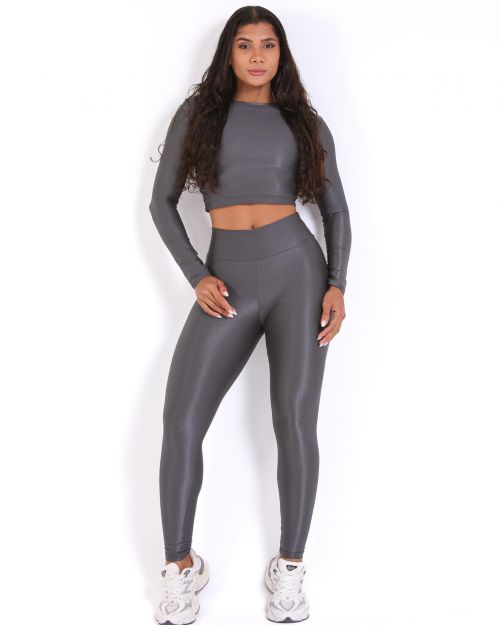 Conjunto Calça Legging Básica Compressão + Top Maria