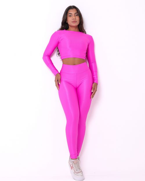 Conjunto Calça Legging Básica Compressão + Top Maria